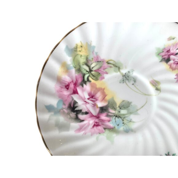 Royal Patrician Staffordshire England June Cup and saucer tea cup White with pin - Picture 4 of 10